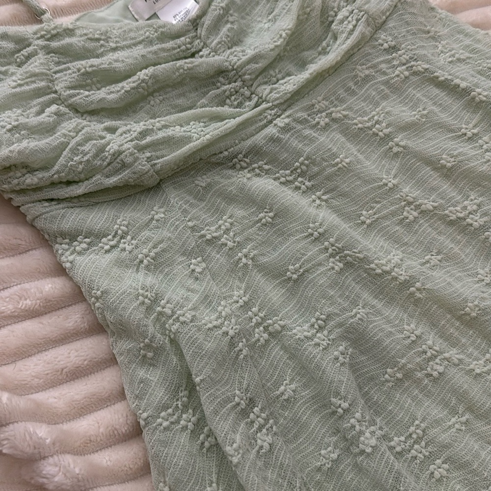 Elegant Light Green Lace Dress